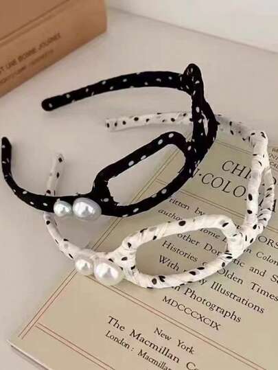 1个波点发带，优雅时尚，适合少女和女孩佩戴