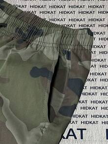 Women's Outdoor Camouflage Work Pants: Lightweight, Breathable Summer Sports & Casual Pants With Adjustable Waistband - 迷彩軍綠 - 查看 5