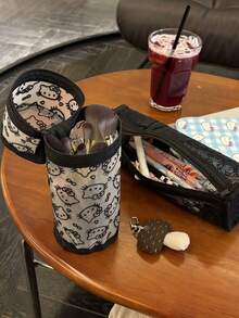 KT Cat Cartoon Pattern Mesh Bag, Multifunctional Outdoor Essential Storage Bag, Cosmetic Bag, Coin Purse, Toiletry Bag, Large Capacity Storage Bag - View 7