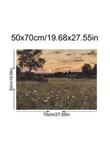 1pc Firefly Field Landscape Printable Wall Art, Evening Countryside Scene, Vintage Room Decor, Rustic Farmhouse Wall Art, Moody French Countryside Cottage Print, The Ideal Gift For Friends, Bedroom Art Print, Living Room Decor, Office Decor, Kitchen Decor, Bathroom Decor, Wall Art, Wall Decor, Home Decor, Room Decor, Canvas Wall Art, Posters, Wall Art With Frame, Optional Frame - Multicolor - View 23