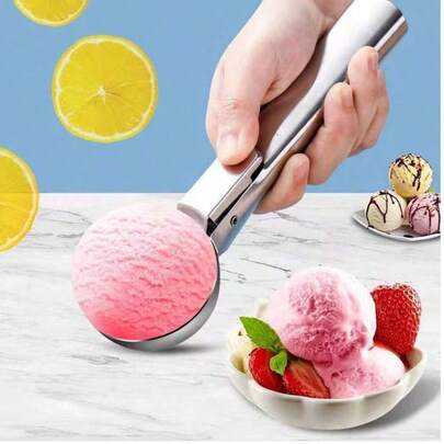 1 Muỗng múc kem bằng thép không gỉ, thích hợp cho sữa chua đông lạnh, đa năng. Muỗng thép không gỉ hai dụng với tay cầm chống trượt, chống đông, dễ vệ sinh. Muỗng múc kem bằng kim loại chắc chắn và bền bỉ với cần gạt, thích hợp cho kem tự làm, bột bánh quy, sinh tố, các sản phẩm từ hạnh nhân và các món tráng miệng khác. Lựa chọn lý tưởng cho nhà bếp, cửa hàng tráng miệng và nhà hàng phương Tây. Ưu đãi đặc biệt mùa tựu trường.