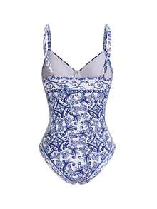Swim Oasis Oasis Paisley Print Premium 2 Pieces Swimsuit For Summer Beach Vacation - 藍白色 - 查看 7