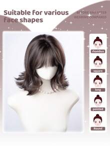 Tóc giả tổng hợp dài 12 inch với kiểu tóc xoăn tự nhiên, màu đen nâu tuyệt đẹp. Được thiết kế có mái, tóc giả này được làm từ sợi chịu nhiệt để đảm bảo độ bền. Bộ tóc giả này hoàn hảo để sử dụng hàng ngày, mang lại vẻ ngoài tự nhiên và chân thực. - Nâu đen - Xem 2