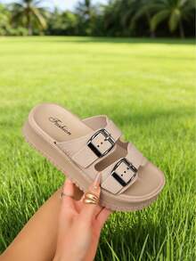 FZY New Women's Home Slippers, Casual Sandals, Quiet Thick-Soled Slippers, Non-Slip Design, Comfortable Materials, Ergonomic Design, High-Quality Winter Home Slippers For Women, Suitable For Various Occasions And People, Solid Color Design, Stylish And Simple, An Indoor Essential, A Popular Bestseller.Must-Have Outfits For Valentine's Day,Essential Easter Outfits - 卡其色 - 查看 2