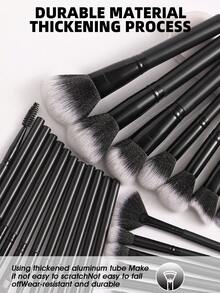 44PCS Makeup Tools Set Including:30PCS Makeup Brush Set+1pc Multi-Functional Zipper Toiletry And Cosmetic Bag Waterproof+1pc Makeup Brush Cleaning Tools+3PCS Makeup Sponges+3PCS Mini Makeup Sponges+3PCS Triangle Powder Puffs+3PCS Mini Air Cushion Powder Puffs,All-In-One & Beginner-Friendly | Travel-Ready & Gift-Ready | Perfect For Newbies/Her - Multicolor - View 5