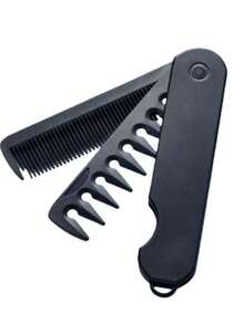 2pcs Retro 2-In-1 Comb, 1pc Styling Comb, Portable Foldable Men's Pompadour Double-Tooth Comb - 2pcs One Ribbed Comb + One Hair Parting Comb - View 5