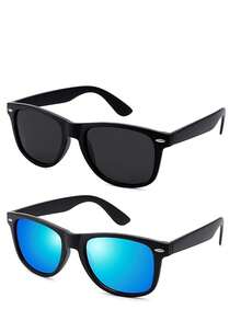 1副/10副/12副/15副/20副/40副/50副 复古经典方形时尚眼镜，黑色复古风格成人派对礼品、节日配饰、日常佩戴、四季皆宜 - 多色 - 查看 31