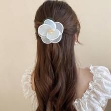 1个清新蝴蝶蕾丝花朵发夹 - 彩色 - 查看 7