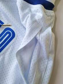 Atonmore Quần bóng rổ nam size 27 màu trắng, kiểu dáng retro, lưới, thêu họa tiết, có khóa kéo và túi, quần short thể thao thường ngày. - trắng - Xem 3