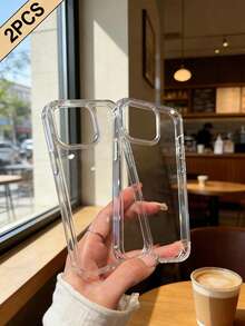2 件装高品质透明光滑亮面极简全包防摔手机壳，兼容 17/17Pro/17ProMax/16/16Pro/16ProMax/15/15ProMax/15Pro/15Plus/11/12/13/14/16ProMax/Xs/Xr/11Pro/11ProMax/12Pro/12ProMax/13Pro/13ProMax/7Plus/14Pro/14ProMax/14Plus/16Pro/16Plus/7Plus/8Plus/8/SE2 - 無色 - 查看 21