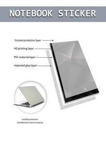 2pcs Laptop Skin Stickers, Fit For 15.6"-16" Laptops Of HP, Apple, Compaq, Etc. Printable Pattern Design, Scratch-Resistant, Residue-Free - View 8