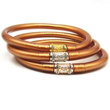 3件套金色亮片填充果冻手镯女士首饰 - 水鑽3件 - 查看 2