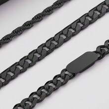 3pcs Men's Fashionable Innovative Titanium Steel High-End Luxury Bracelet, Gift - Black - View 4