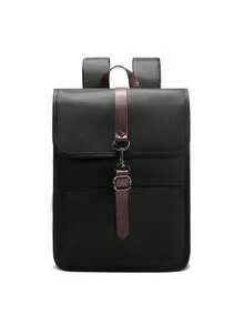 1pc 14-Inch Laptop Backpack, Minimalist Business Commuter Backpack For Men, Fashionable Flip-Cover Korean Style,Y2k - A - View 9