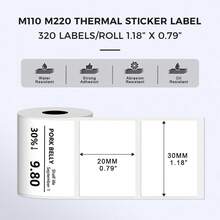 M110 Thermal Labels For M221/M220/M120/M200 Label Papers Waterproof Sticker P50 Label Maker 30x20mm - View 4