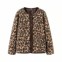 Scacto Women's Fashion Street Hipster Leopard Print Coat - 棕色 - 查看 1