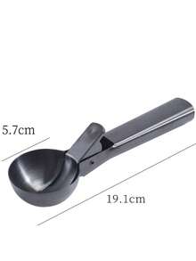 Muỗng múc kem bằng thép không gỉ có thể tùy chỉnh, muỗng múc kem đa năng, dụng cụ múc dưa hấu/trái cây, muỗng tráng miệng dùng cho khách sạn và tiệc buffet - màu đen - Xem 6