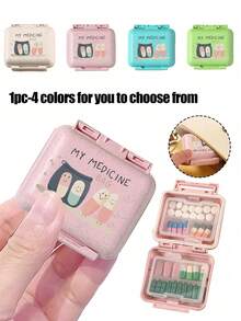 Hộp đựng thuốc mini 6 ngăn di động, hộp đựng thuốc, hộp đựng thuốc du lịch, in hình "Túi thuốc của tôi" và hình viên thuốc, hộp đựng thuốc nhỏ 6 ngăn, hộp đựng thuốc kín, hộp đựng thuốc hàng tuần 6 ngày, hộp đựng thuốc du lịch đầu tiên, hộp đựng vitamin hàng ngày, hộp đựng thuốc bỏ túi, hộp đựng đồ trang trí, vật dụng thiết yếu cho gia đình, vật dụng thiết yếu khi đi du lịch - Nhiều màu - Xem 1