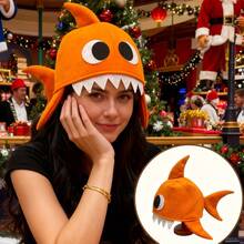 1 Piece Party Hat, Cute And Funny Shark Hat, Unisex Adults, Suitable Halloween,, Party Costume Props - 1PC 鯊魚帽子 - 查看 11
