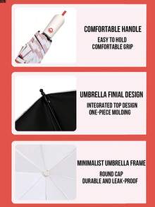 Ô dù chống tia UV Hello Kitty, sản phẩm được cấp phép của Sanrio, thiết kế kẻ caro đỏ hoạt hình dễ thương, lớp phủ keo đen, chống tia UV, chống nắng, chống thấm nước, chống gió, tự động mở hai chiều, nhẹ, nhỏ gọn, thích hợp cho trường học, du lịch, đi làm hàng ngày, phong cách Kawaii. - Nhiều màu - Xem 11