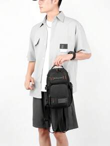 New Men's Multifunctional Fashion Chest Bag, Travel Sports One Shoulder Crossbody Chest Bag, Lightweight Small Backpack - Multicolor - View 4