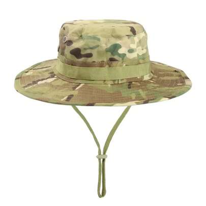 Sombrero Boonie de camuflaje de ala ancha para hombres y mujeres, sombrero para el sol, senderismo al aire libre, pesca, caza, gorras deportivas, sombrero suave plegable PF9N