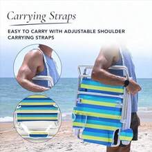 Caribbean Joe Chaby International Deluxe - Silla Plegable para Playa y Camping - Raya gruesa - Ver 6