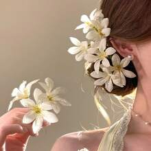 Bộ 2 kẹp tóc nữ thanh lịch với họa tiết hoa trắng tươi tắn điểm xuyết giọt sương, thích hợp sử dụng hàng ngày, ở nhà, trường học, bãi biển, văn phòng, tiệc tùng, kỳ nghỉ, sinh nhật, tựu trường, năm mới, Ngày Valentine, Ngày của Mẹ, Giáng sinh, đám cưới, lễ hội âm nhạc, lễ tốt nghiệp, mùa xuân/hè. - trắng - Xem 6