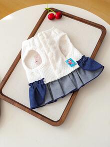 PETCIRCLE 宠物连衣裙一件装，休闲公主裙，适合小型犬，春夏新款 - 刺绣连衣裙 - 彩色 - 查看 8