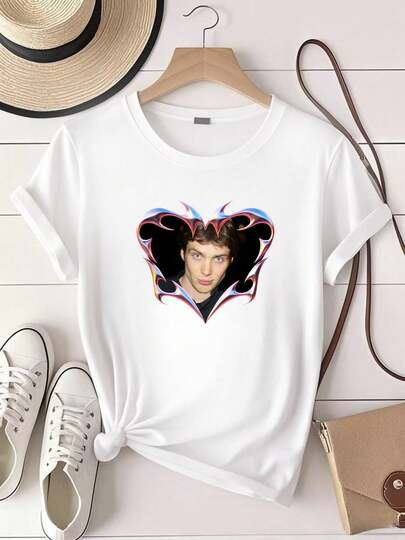 women t-shirt print Unisex Heavy Cotton Tee Cillian Murphy Heart T-shirt