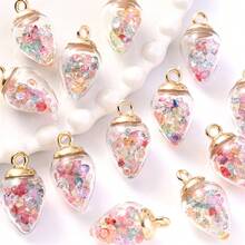 5/10 chiếc mặt dây chuyền hình giọt nước bằng thủy tinh trong suốt nhiều màu sắc 14x25mm, mặt dây chuyền pha lê cầu vồng để làm trang sức DIY vòng cổ, vòng tay, bông tai. - màu sắc - Xem 5