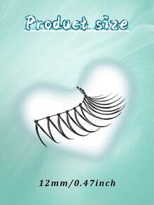 10对韩式U型女团假睫毛，清纯迷人偶像风假睫毛，自然逼真假睫毛 - 黑色 - 查看 11