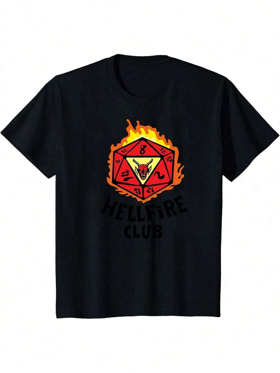 Devil Women's And Men's Cotton T-Shirt, Pure Cotton With Premium Print, Durable And Fashionable, Casual, Sports And Leisure T-Shirt For Women And Men, Lightweight, Breathable 100% Cotton T-Shirt - Regular Fit, Crew Neck, Casual Clothing - , Casual Short-Sleeve Crew Neck Top, Medium Stretch Fabric, Comfortable Fit For All Seasons, T-Shirt With Unique Pattern, Relaxed Fit, Leisurewear - Black - View 1