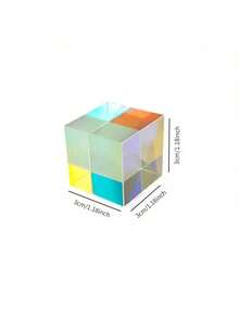 "Optical Glass X-Cube Doubly Refracting Cube: RGB Combiner Splitter Prism, Educational Gift, Classroom Physics, Suitable For Ages 14+ " - Multicolor - View 12