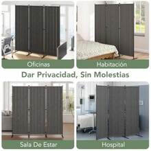 Wisdom Star Separador de Habitaciones de 3 Paneles Pantalla Separadora 2 Tipos de Instalación Enmascaramiento Completo y Medio Enmascaramiento Biombo Divisor Portátil - 180 cm - Ver 6
