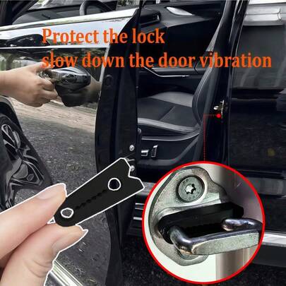 4pcs Car Door Shock Absorbing Pads, Silicone Thickened Anti-Shock Noise Reduction, Windproof Soundproof Protective Stickers, Suitable For Sedan, SUV, Truck Universal Auto Accessories