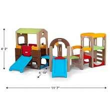 Young Explorers Modular Play System Activity Outdoor Playset for Age 18 mos - 6yrs Toddler Playground Slide Climb and Playhouse - Sistema de juego modular - Ver 4