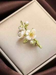 1 chiếc ghim cài áo hình hoa nhài thời trang, phụ kiện trang phục thanh lịch, ghim cài ve áo đa năng. - Nhiều màu - Xem 9