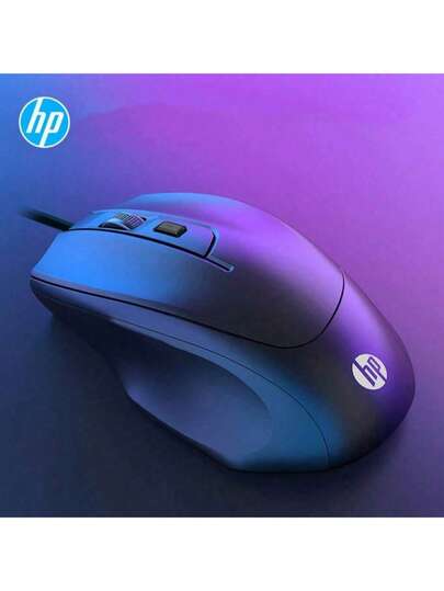  HP Wired Silent Mouse, Laptop, Desktop Computer, USB, Office, Home, Gaming, E-Sports Special Sticker, Comfortable Hand Grip, Ergonomic Design, Plug And Play, Precise Positioning