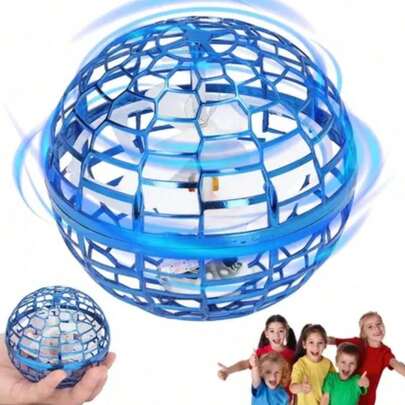 DeTODO Juguetes Pelota Voladora Con Luz Led Rgb Slim Company Bola De Boomerang Giratorias 360 Flying Spin Color Rojo