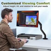 lirago Adjustable Single Monitor Arm Gas Spring Desk Mount For 17-32" Screens, Single-Head Monitor Stand, Single-Head Design For Stability And Sturdiness - Xem 2