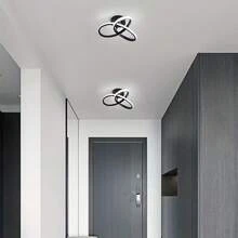 Led Ceiling Light Fixture,3000-6000K Modern Hallway Light Fixtures Ceiling Lighting, Close To Ceiling Lights For Bathroom Bedroom Kitchen Balcony Stair Small Ceiling Lamp ,Black/White - Clover - View 10
