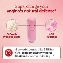 Probióticos vaginales para mujeres para el equilibrio del pH con prebióticos - 60 unidades - 1 pieza - Ver 2