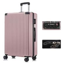 YONSLY Large Suitcase 20/24/28 Inches With YKK Zipper TSA Lock 4 360° Wheels Spinner Mesh Pocket Soft Rubber Handle Travel Suitcase For Short Trips - 玫瑰金 - 查看 8