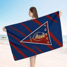 Khăn tắm biển in logo năm 1948 - Nhanh khô, không bám cát, chất liệu pha polyester nhẹ, 240gsm, lý tưởng cho bơi lội, tắm biển, du lịch, spa, cắm trại và các hoạt động bên hồ bơi, khăn du lịch | khăn tắm biển in logo | khăn nhẹ, khăn tắm biển - Xanh đậm - Xem 2