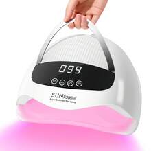 DianaBeauty مصباح أظافر LED UV 90 ، مجفف أظافر مناسب لطلاء الجل ، 4 إعدادات مؤقت ، مصباح أظافر احترافي مع استشعار تلقائي - أبيض - مشاهدة 8