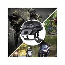 Casco protector de combate con rieles laterales y soporte NVG para caza de paintball militar táctica Airsoft - Negro - Ver 2