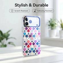 Funda protectora de flores de margarita transparente con brillo, compatible con iPhone 17 Pro Max, compatible con Apple 16 Pro Max, 16 Pro, 16, 15, 15 Pro, 15 Pro Max, 14 Pro Max, 13, 12, 11, adecuada para mujeres y niñas, dura y anti-caída, funda de teléfono fresca - Multicolor - Ver 11