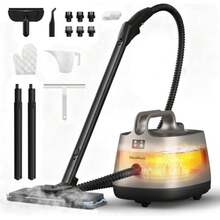 Carpet Steam Cleaner for Home 293°F 58 PSI Powerful Multipurpose Handheld Steam Mop 21 Attachments 50Oz Capacity Heavy Duty Steamer for Carpets Floors Cars Tiles Crack Cleaning Turquoise - A - Ver 2