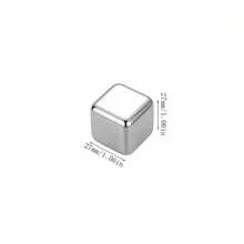 Bộ 4/6/12 viên đá bằng thép không gỉ kèm kẹp silicon, đá viên kim loại đông lạnh nhanh cho rượu whisky, thích hợp cho cocktail, rượu vang và các loại đồ uống khác, đá viên vuông, đá viên tái sử dụng, máy làm đá bia, đá viên bền bỉ dùng trong gia đình. - Bạc - Xem 9